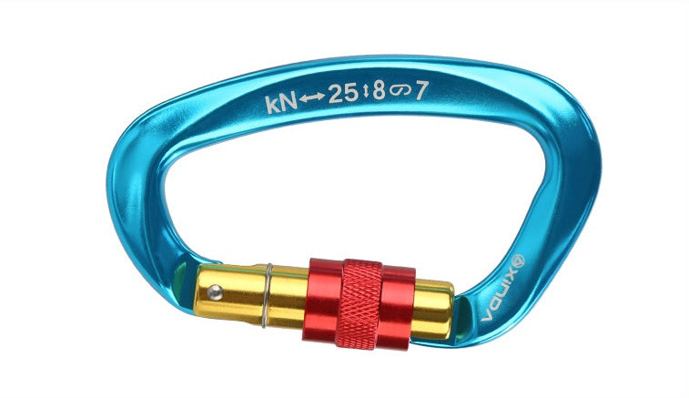 Xinda D-type carabiner full view on white background